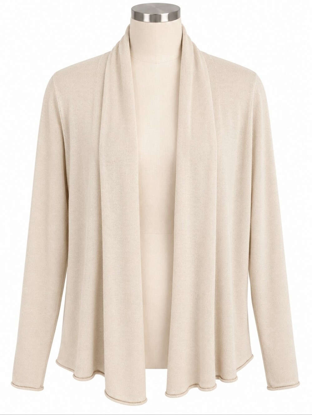 Calypso St Barth Cashmere Cardigan Sweater Size S Small Beige Draped Open Front